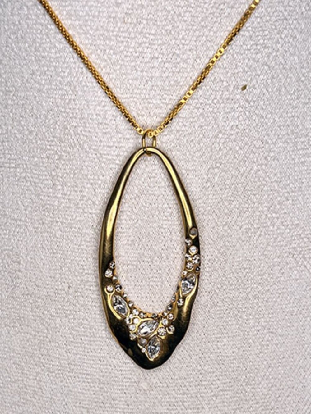 Alexis Bittar Necklace with Swarovski Crystals & ~Unbranded Chain